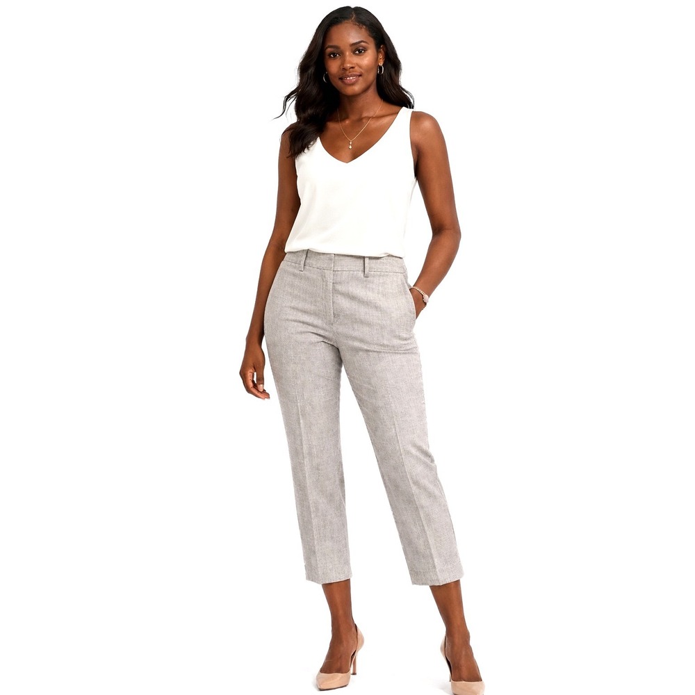 The Limited Collection Cassidy Gray Cropped Dress Pants 10 Career Chic 101-51
